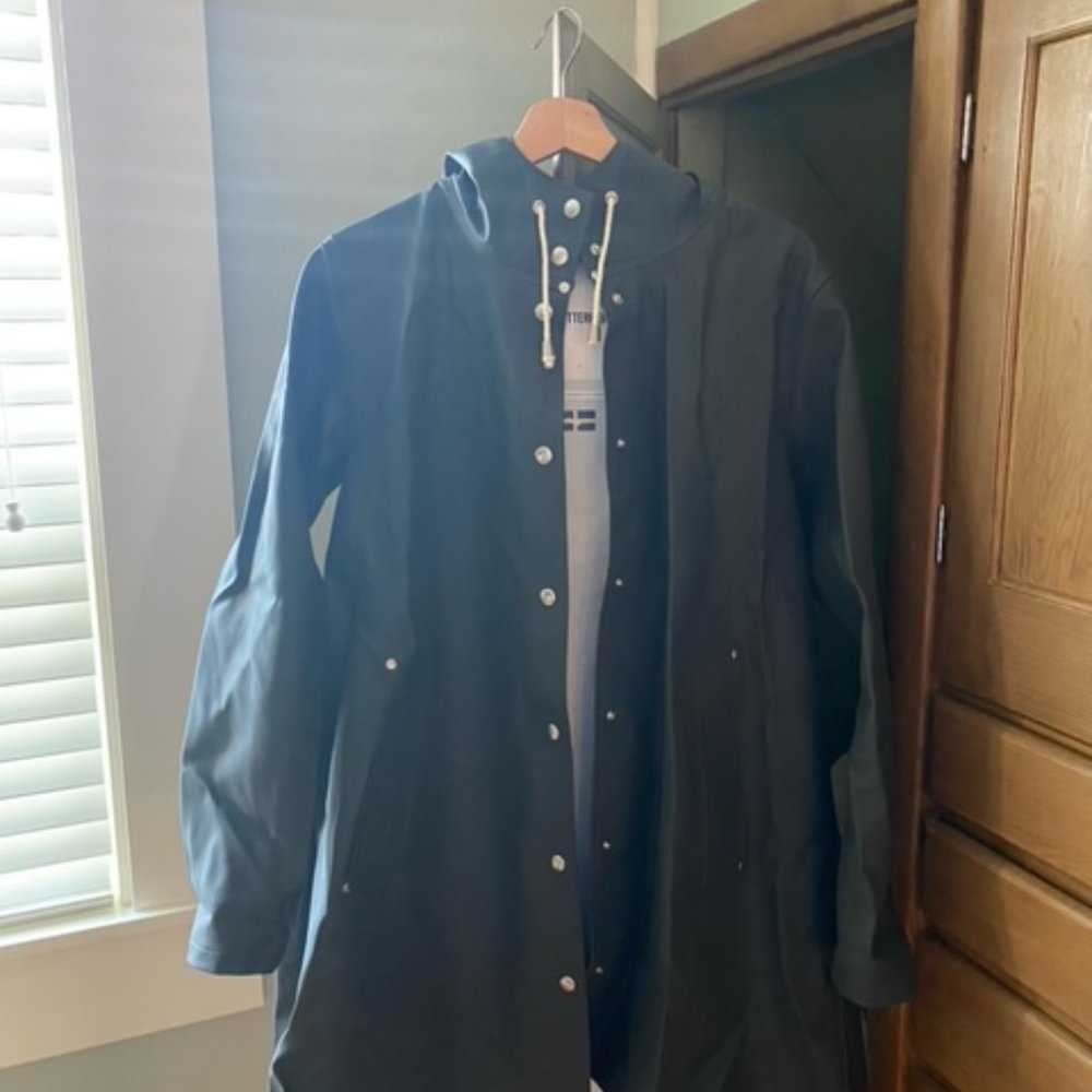 Stutterheim Raincoat Mosebacke Jacket in Charcoal - Size S